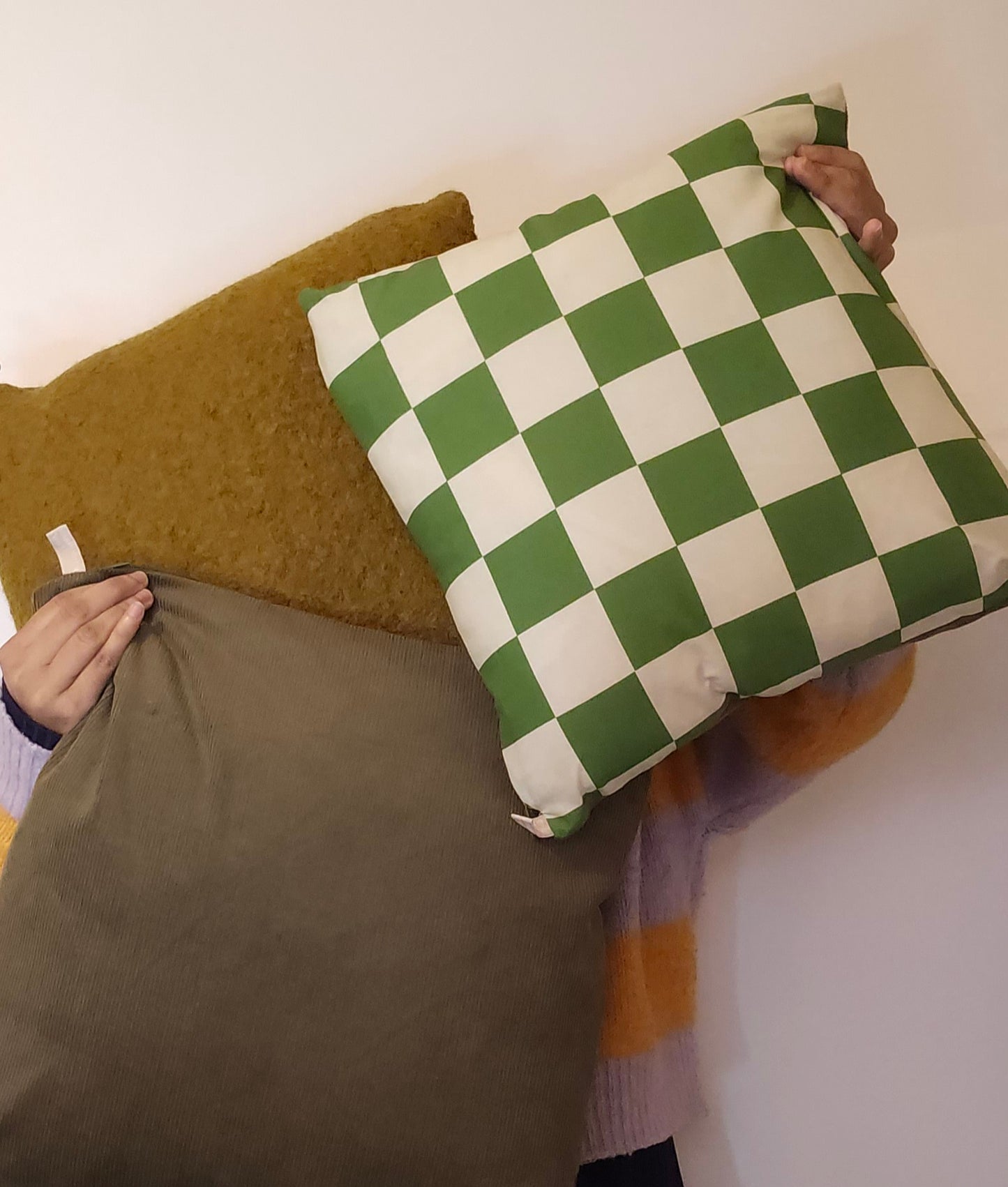 Checkerboard cushion