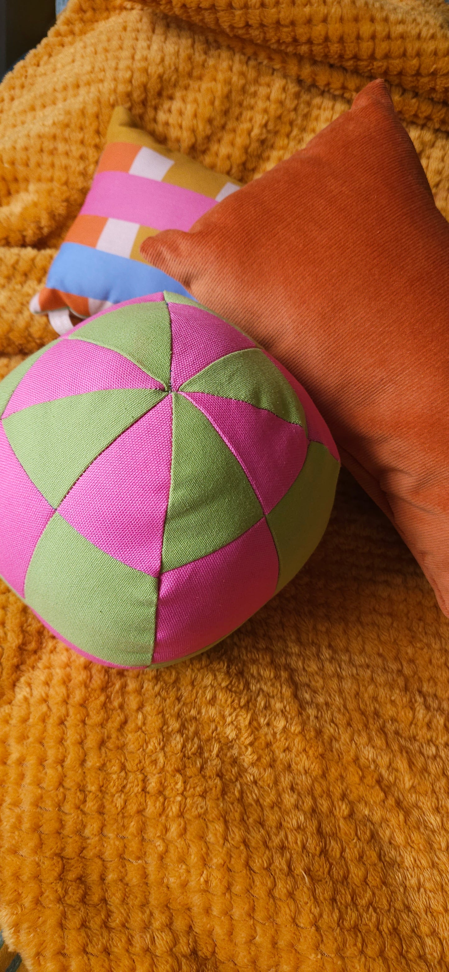 Lime-genta Ball plush