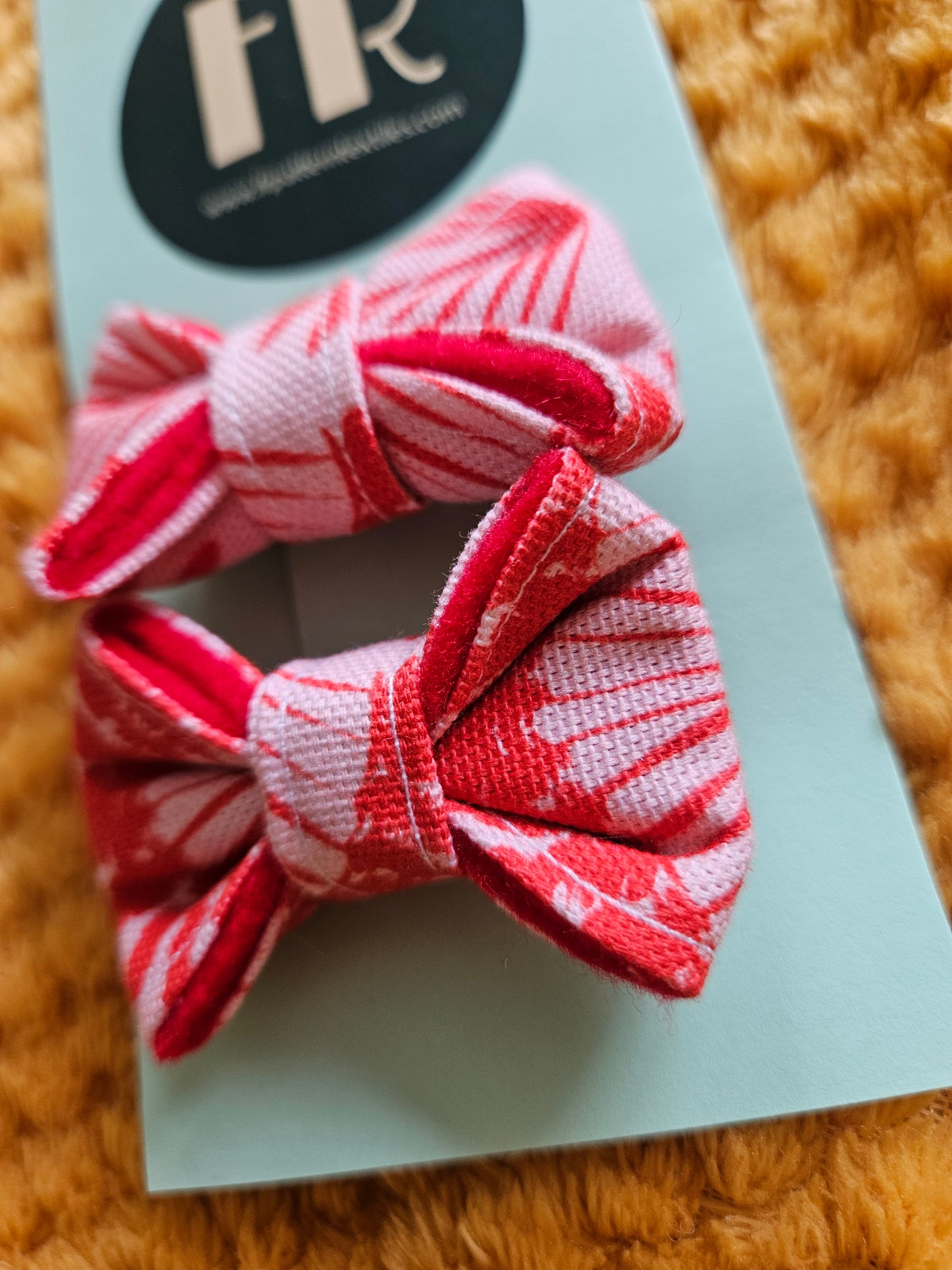 Bow clips - tropical leaves