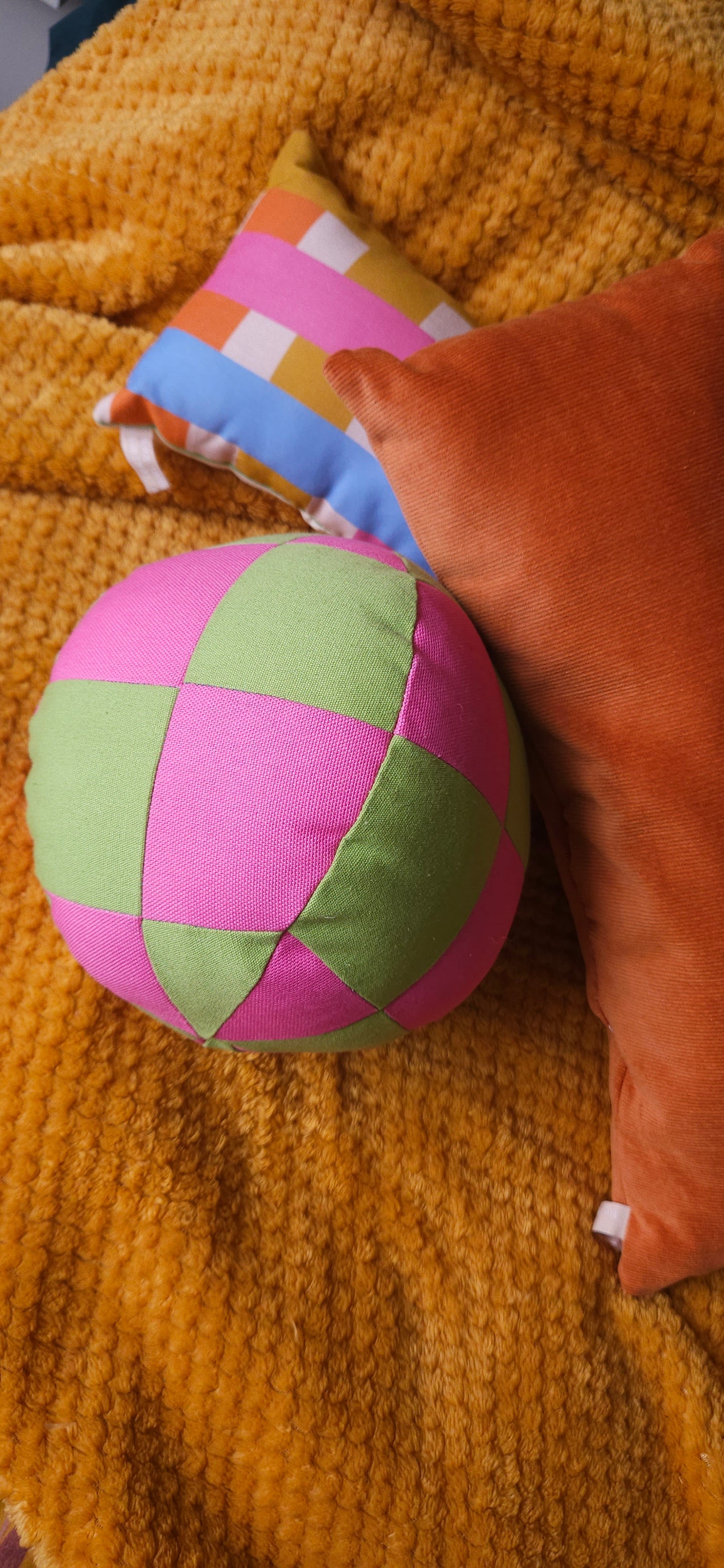 Lime-genta Ball plush