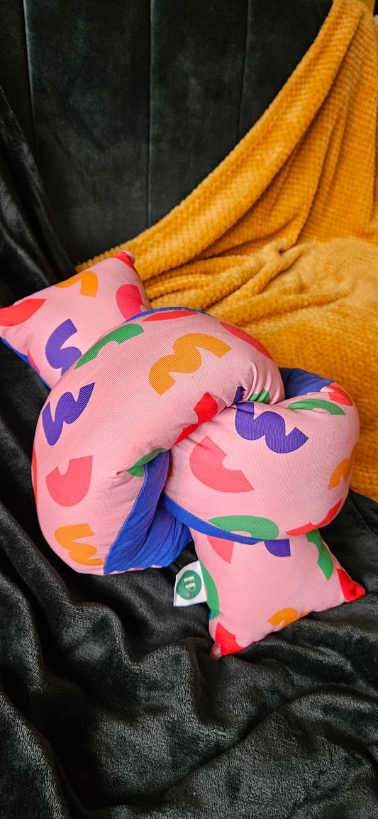 Abstract Doodle cuddle loop plush pillow