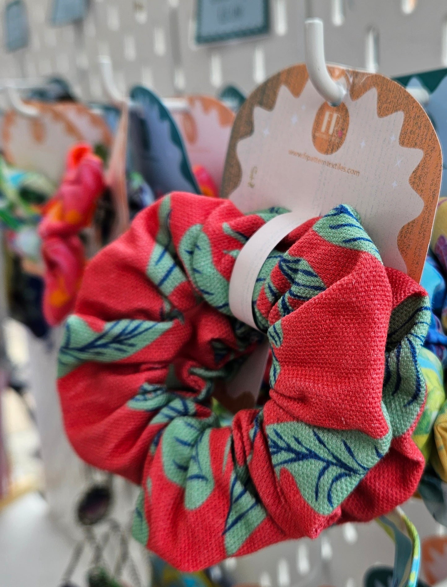 Tropical leaf Scrunchie