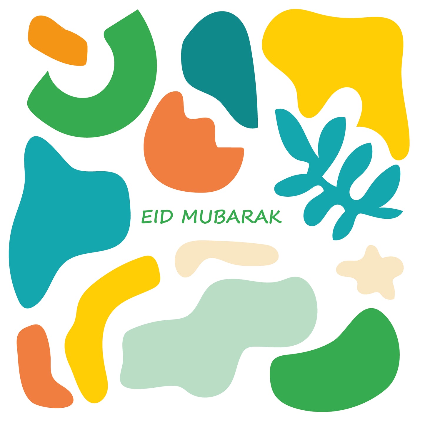fun abstract Eid card