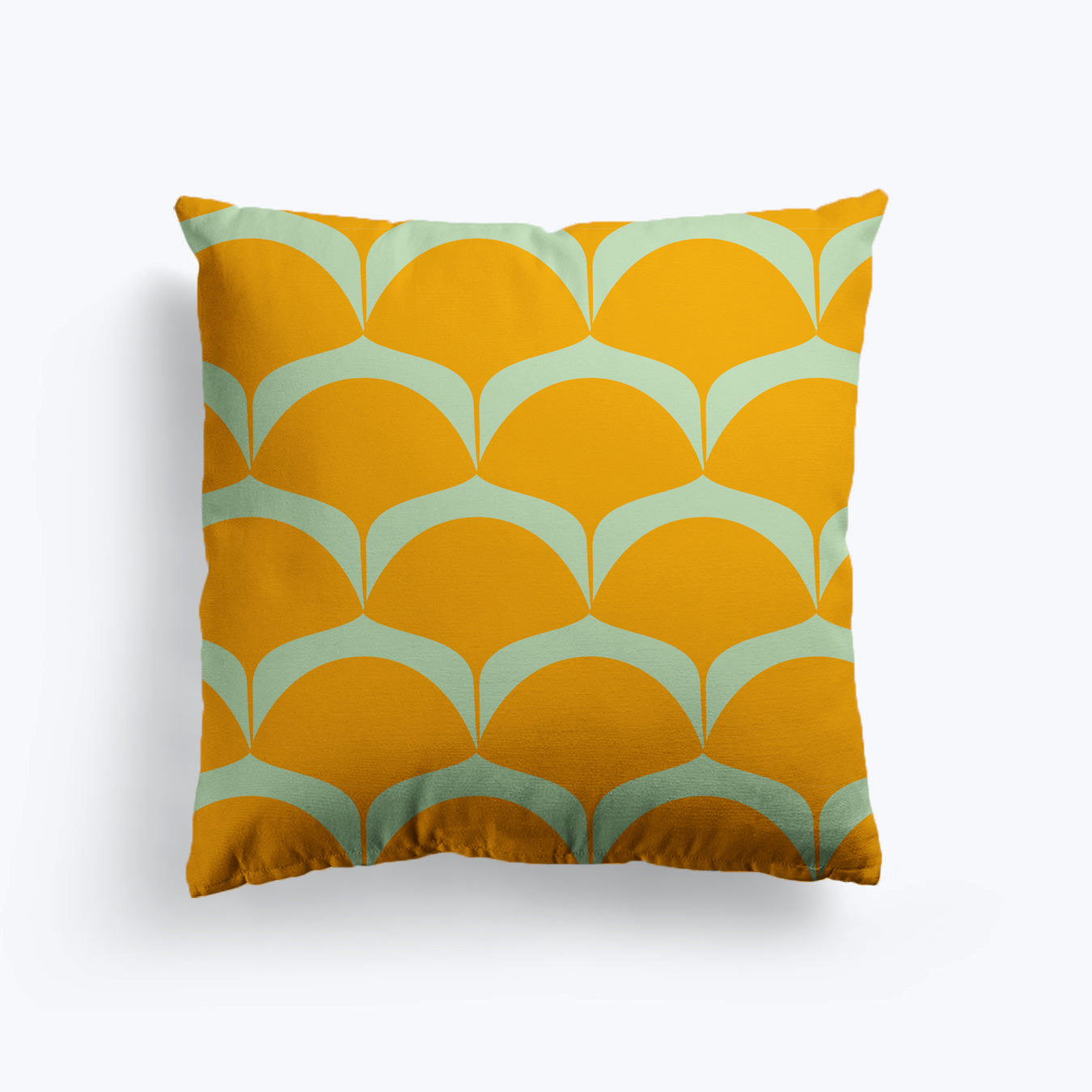 Scallop print cushion