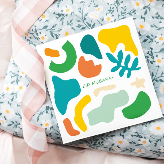 fun abstract Eid card