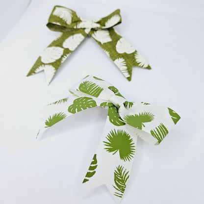 Tropical Leaf Ribbon bow