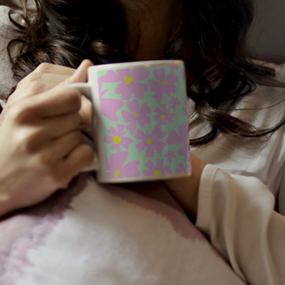 Purple daisy Mug