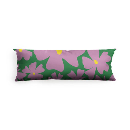 Purple daisy Throw pillow