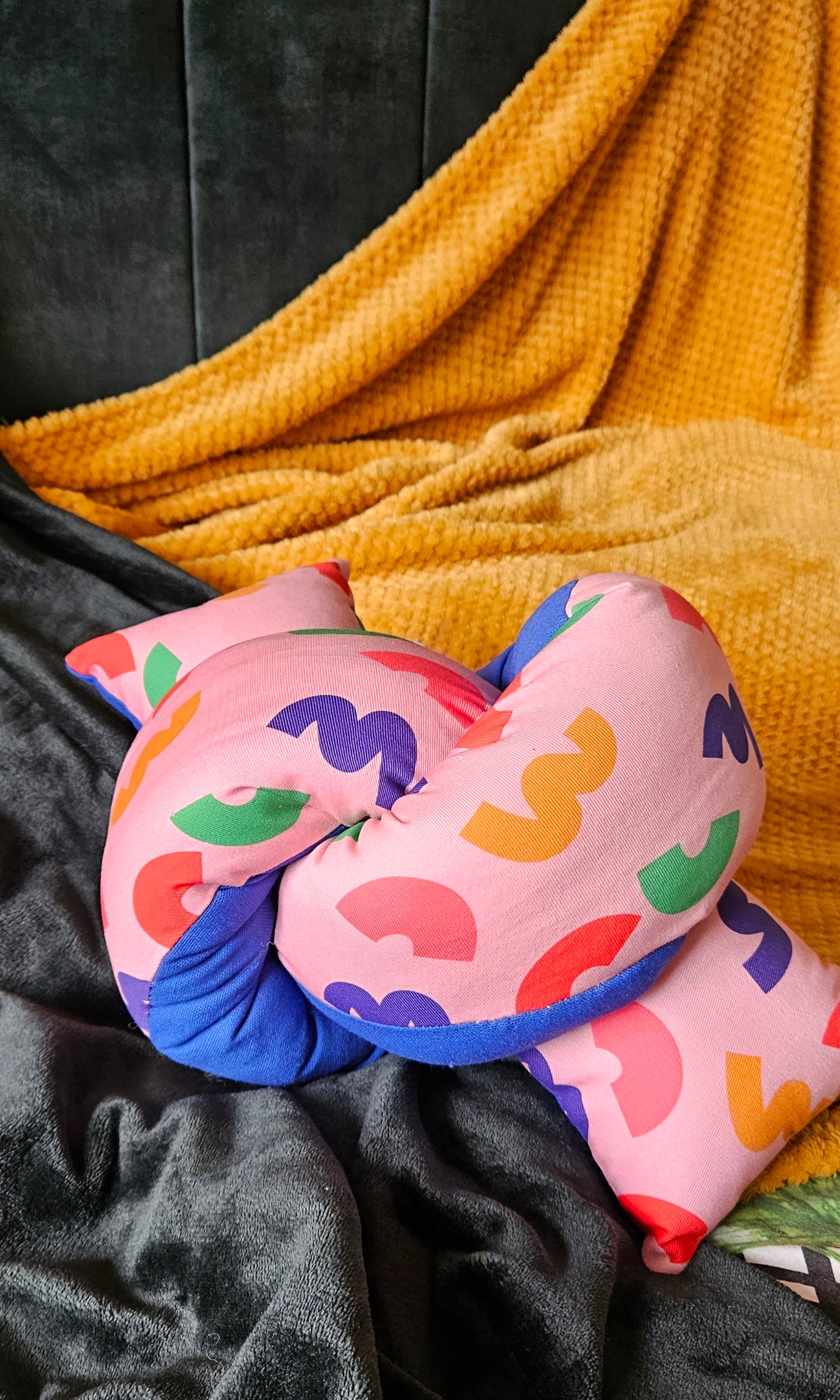 Abstract Doodle cuddle loop plush pillow – Fawziyah Raja surface ...