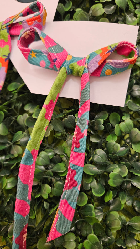 Long tail bow clips- Galactic