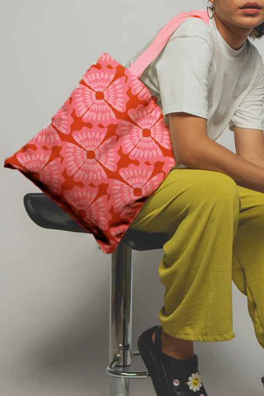 Poppy print Tote bag